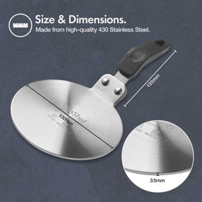 Double Sided Induction Adapter Plate, Heat Diffuser Plate With Handle