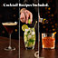 VonShef Iridescent Cocktail Shaker Set, Pearlescent Stainless Steel Bartender Kit w/ Shaker, Strainer, Jigger, Bar Spoon & Muddler