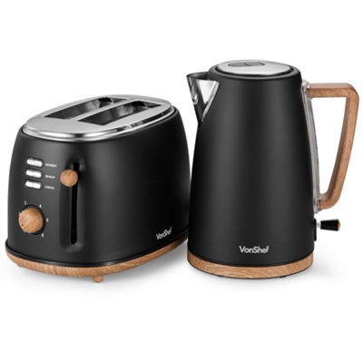 VonShef Kettle and Toaster Set, Scandi Rapid Boil Kettle