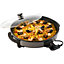 VonShef Large Multi Cooker 6L 42cm with Lid & Adjustable Temperature Control Non Stick Aluminium with Cool Touch Handles