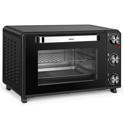 Actief Schaap Duwen VonShef Mini Oven 30L - 1600W Portable, Electric Multi-Function Cooker for  Grilling, Baking & Roasting with Wire Rack | DIY at B&Q