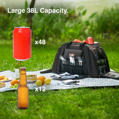 VonShef Picnic Holdall, Extra Large Picnic Bag with Person