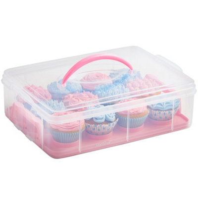 VonShef Snap and Stack store Cupcake storage carrier 2 tier