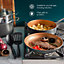 VonShef Pots & Pans Set, 11Pc Induction Safe, Non-Stick Saucepan & Frying Pans with Kitchen Utensils & Glass Lids