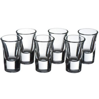 VonShef Shot Glasses Set of 6, Quality 25ml Heavy Base Tequila Glasses Vodka Shot Cups Made of Clear Glass