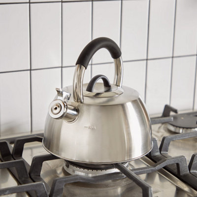VonShef Whistling Stove Top Kettle Induction Safe Stainless
