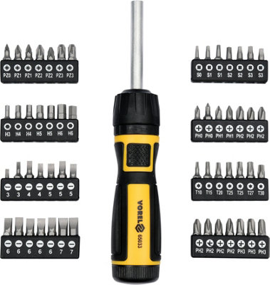 Vorel speed gear screwdriver bits set ratchet reversible 57pcs ( V 65033)