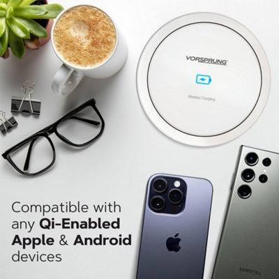 VORSPRUNG Automatic Retractable Pop Up Socket - Fast, Qi Wireless Charger, 4x UK Plug, 2x USB A - Home, Kitchen, Office