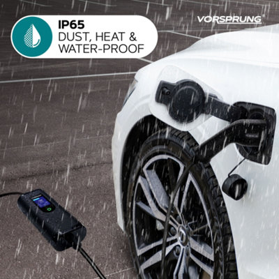 Vorsprung Commando CEE Plug to Type 2 32amp 7.4kW Portable EV Charger ...