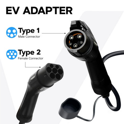 Vorsprung EV Adapter - Type 2 (Charger) to Type 1 (Car) EV Cable Adapter - 32A - IP54