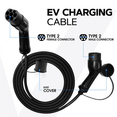 Vorsprung EV Charging Cable - Type 2 to Type 2 - 12-Metre - 1 Phase - 32A/7.68kW