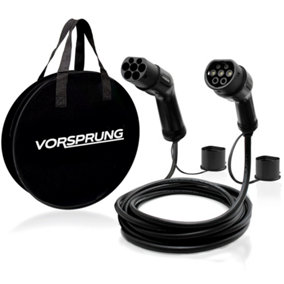 Vorsprung EV Charging Cable - Type 2 to Type 2 - 3-Metre - 1 Phase - 32A/7.68kW