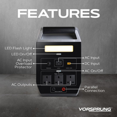 Vorsprung Helios 818 - 2048WH Portable Power Station - 2000W - 4