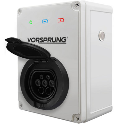Vorsprung Luna - Untethered EV Wall Socket - Type 2 Socket - 32A/7.4kW - PEN Protection (White)