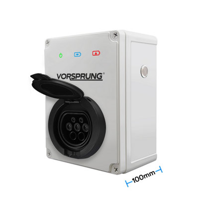 Vorsprung Luna - Untethered EV Wall Socket - Type 2 Socket - 32A/7.4kW - PEN Protection (White) - 4