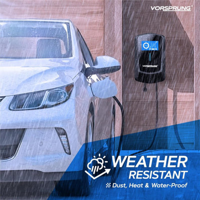 Vorsprung Oasis - EV Wall Charger with RFID & LCD Display - 32A/7.4kW - 5-Metre Type 2 Tethered Cable - 4