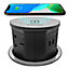 Vorsprung Retractable Pop Up Sockets - 4x UK Plug + 2x USB + Wireless Charging Pad