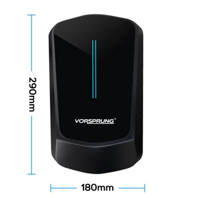 Vorsprung Titan10 - EV Wall Charger (10.2m) - Type 2 Tethered - 32A/7.4kW  (Black)