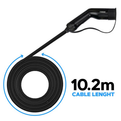 Vorsprung Titan10 - EV Wall Charger (10.2m) - Type 2 Tethered - 32A/7.4kW  (Black) - 4