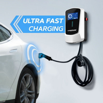 Vorsprung VoltRider - Smart EV Wall Charger with Smart App & LCD Display - 32A/7.4kW - 5-Metre (White) - 6