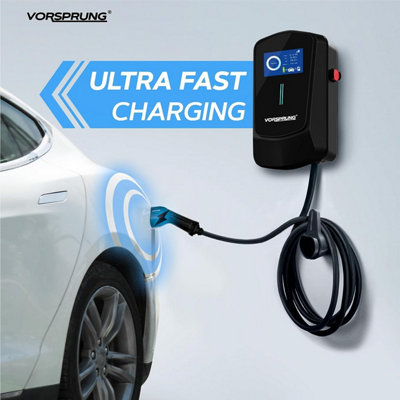 Vorsprung VoltRider - Smart EV Wall Charger with Smart App & LCD Display - 32A/7.4kW - 5-Metre