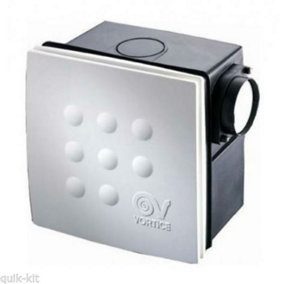 Vortice 12065 Quadro Micro 100 IT HCS Centrifugal Flush Bathroom Fan with Humidity Control