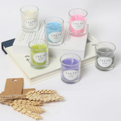 Votive Candles Scented Set of 6 by Laeto Ageless Aromatherapy - FREE DELIVERY INCLUDED - 4