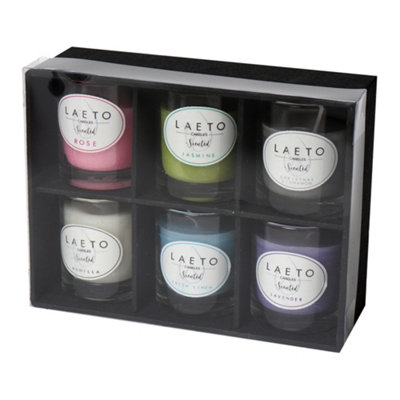 Votive Candles Scented Set of 6 by Laeto Ageless Aromatherapy - FREE DELIVERY INCLUDED - 5