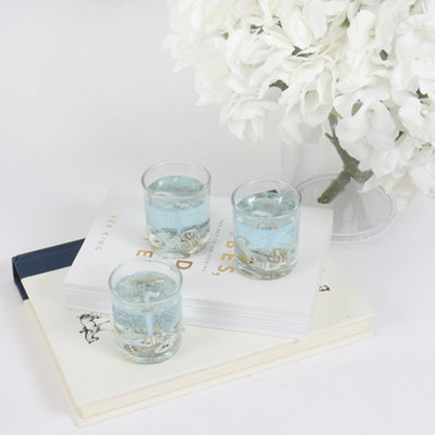 Votive Candles Unscented Sea Shell Themed Set of 3 by Laeto Ageless Aromatherapy - FREE DELIVERY INCLUDED - 4