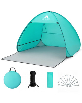 Voyager Compact Foldable Pop Up Beach Tent 2 Person, Easy Setup with UV ...