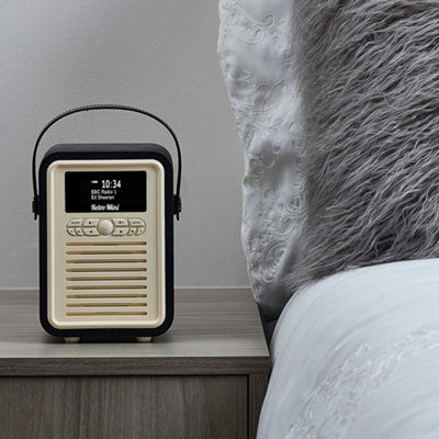 VQ Black 'Retro Mini' DAB/DAB+ Digital & FM Radio with Bluetooth