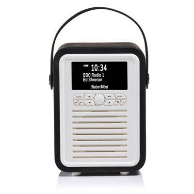 VQ Black 'Retro Mini' DAB/DAB+ Digital & FM Radio with Bluetooth