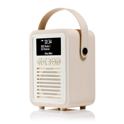 VQ Cream 'Retro Mini' DAB/DAB+ Digital & FM Radio with Bluetooth