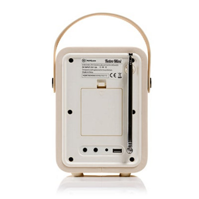 VQ Cream 'Retro Mini' DAB/DAB+ Digital & FM Radio with Bluetooth