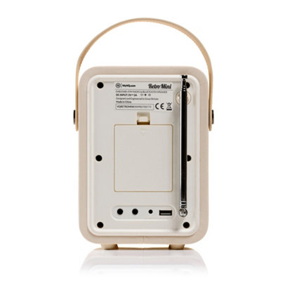 VQ Cream 'Retro Mini' DAB/DAB+ Digital & FM Radio with Bluetooth