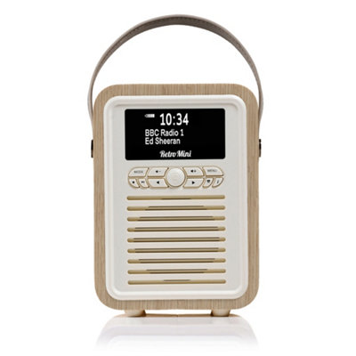 VQ Oak 'Retro Mini' DAB/DAB+ Digital & FM Radio with Bluetooth