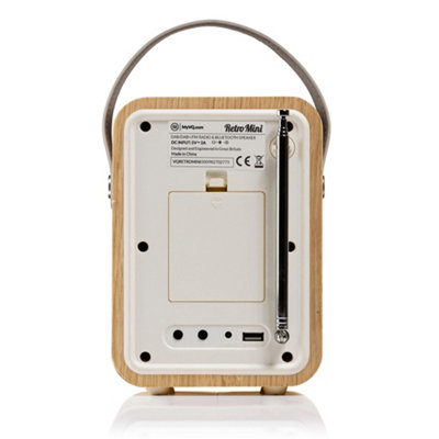 VQ Oak 'Retro Mini' DAB/DAB+ Digital & FM Radio with Bluetooth