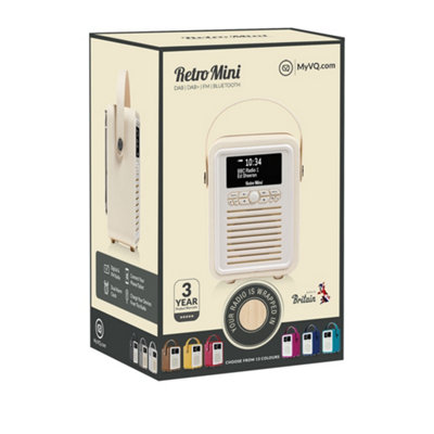 VQ Oak 'Retro Mini' DAB/DAB+ Digital & FM Radio with Bluetooth
