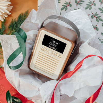 VQ Walnut 'Retro Mini' DAB/DAB+ Digital & FM Radio with Bluetooth