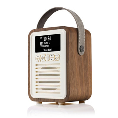 VQ Walnut 'Retro Mini' DAB/DAB+ Digital & FM Radio with Bluetooth