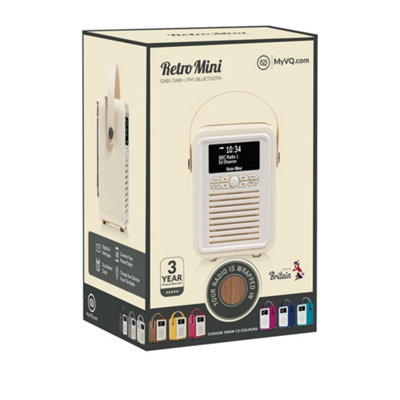 VQ Walnut 'Retro Mini' DAB/DAB+ Digital & FM Radio with Bluetooth