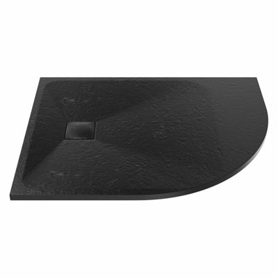 VRUC 1000x800mm Black Right Hand Offset Quadrant Slate Effect SMC ...