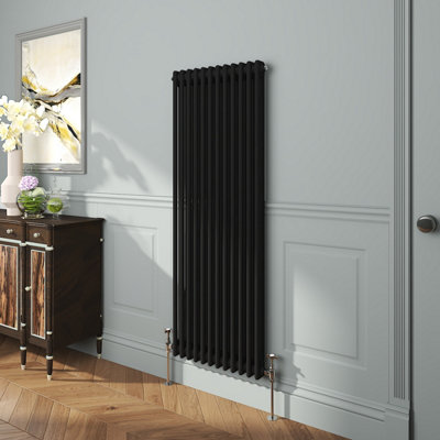 VRUC Cast Iron Style Radiator Traditional 2 Column 1500x560mm Black