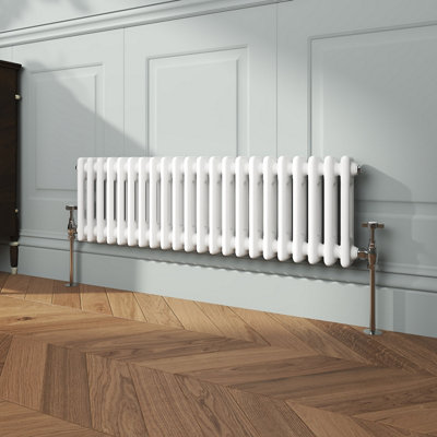 VRUC Cast Iron Style Radiator Traditional 2 Column 300x1010mm White