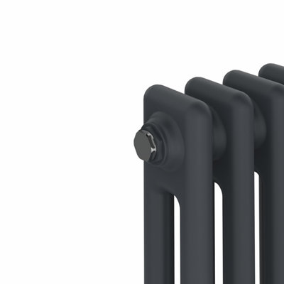 VRUC Cast Iron Style Radiator Traditional 2 Column 300x1190mm Anthracite