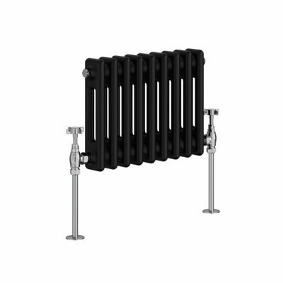 VRUC Cast Iron Style Radiator Traditional 2 Column 300x425mm Black