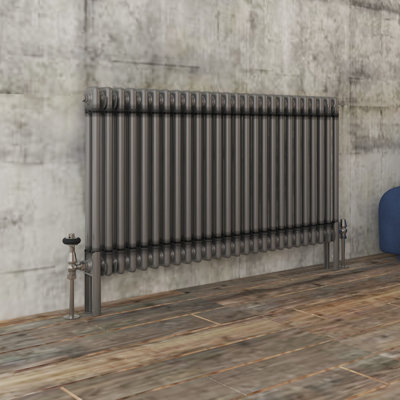 VRUC Cast Iron Style Radiator Traditional 2 Column 600x1190mm Raw Metal