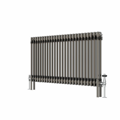 VRUC Cast Iron Style Radiator Traditional 2 Column 600x1190mm Raw Metal