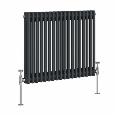 VRUC Cast Iron Style Radiator Traditional 2 Column 600x830mm Anthracite