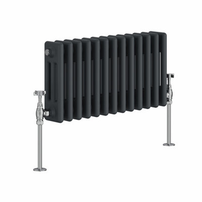 VRUC Cast Iron Style Radiator Traditional 3 Column 300x607mm Anthracite